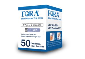 FORA V12 Blood Glucose Test Strips (50count)