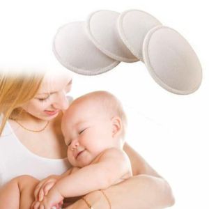 nursing pads and inset of mom and baby