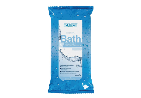 SAGE Rinse-Free Bath Wipe 8/PK