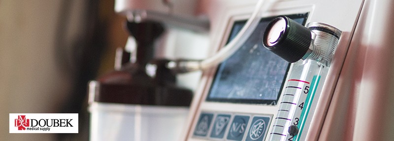 Close up of a stationary oxygen concentrator