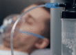 A man on home oxygen therapy